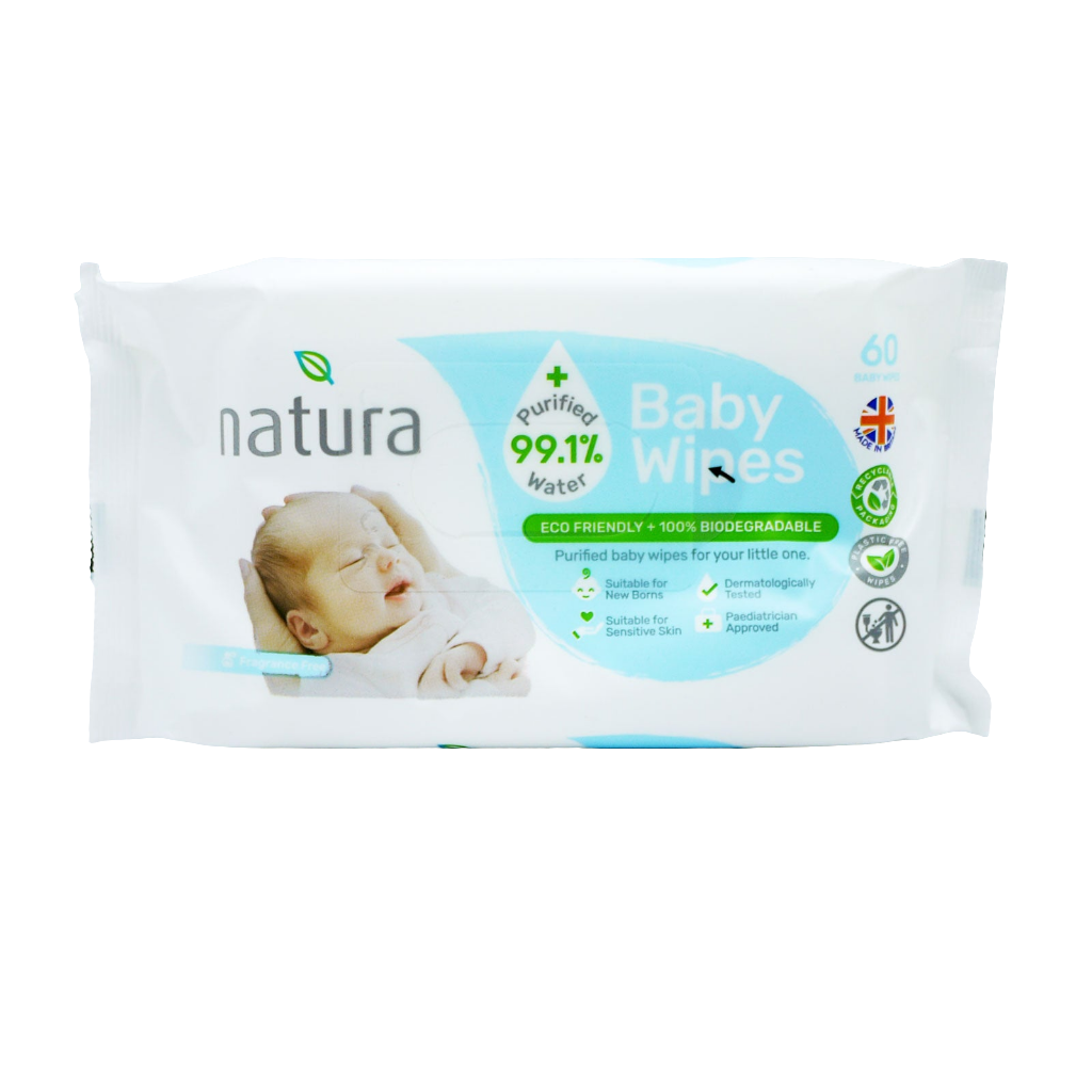 Natura Purified Water Baby 60 wipes Natura Purified Water Baby 60 wipes
